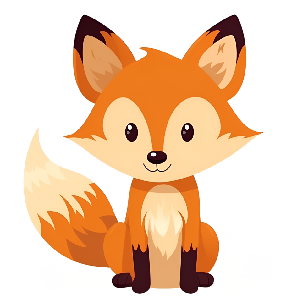 Fox Cartoon Clipart Sticker AI Generated 24284399 PNG