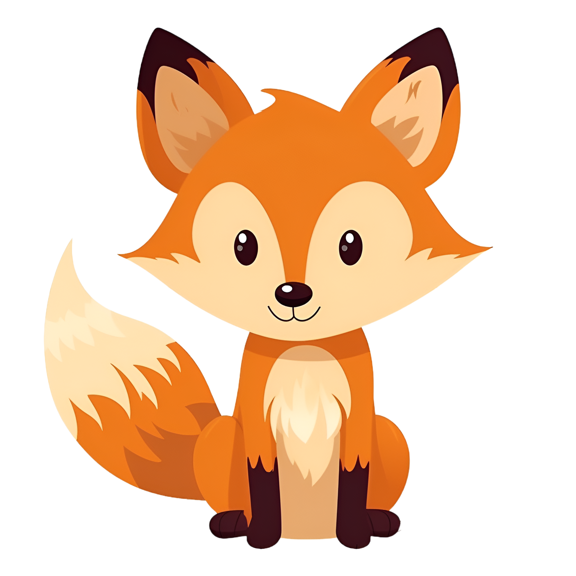 Fox Cartoon Clipart Sticker AI Generated 24284399 PNG