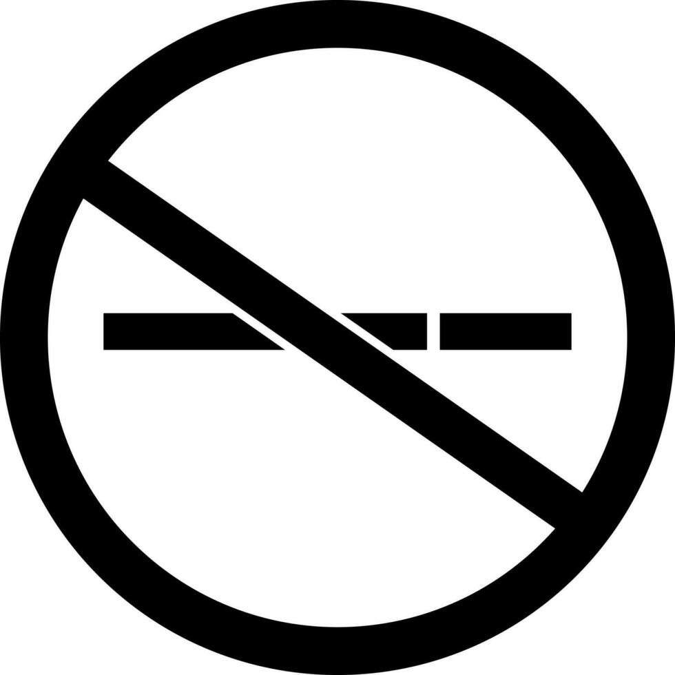 Sign of no smoking in circular shape. vector