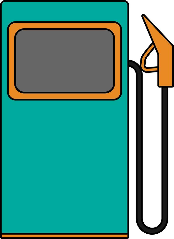 ilustración de verde gas estación en plano estilo. vector