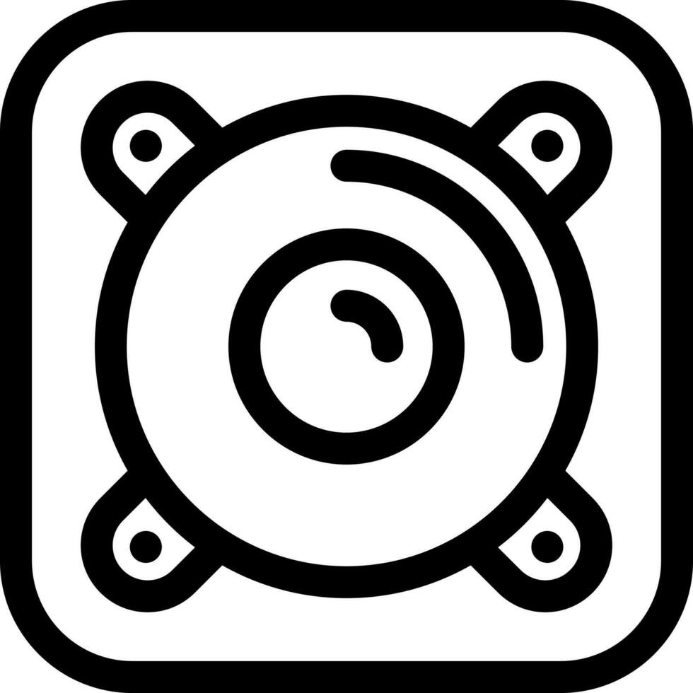 Music cd icon in line art. vector