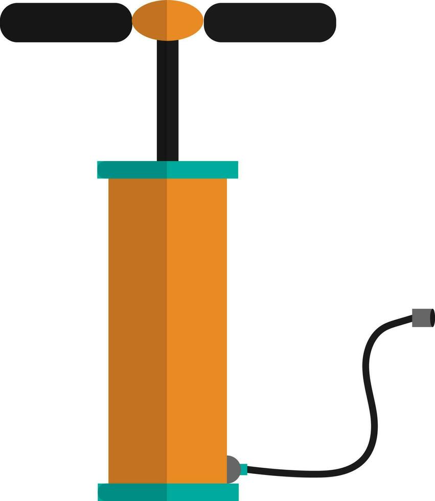 Hand air pump in flat style. vector