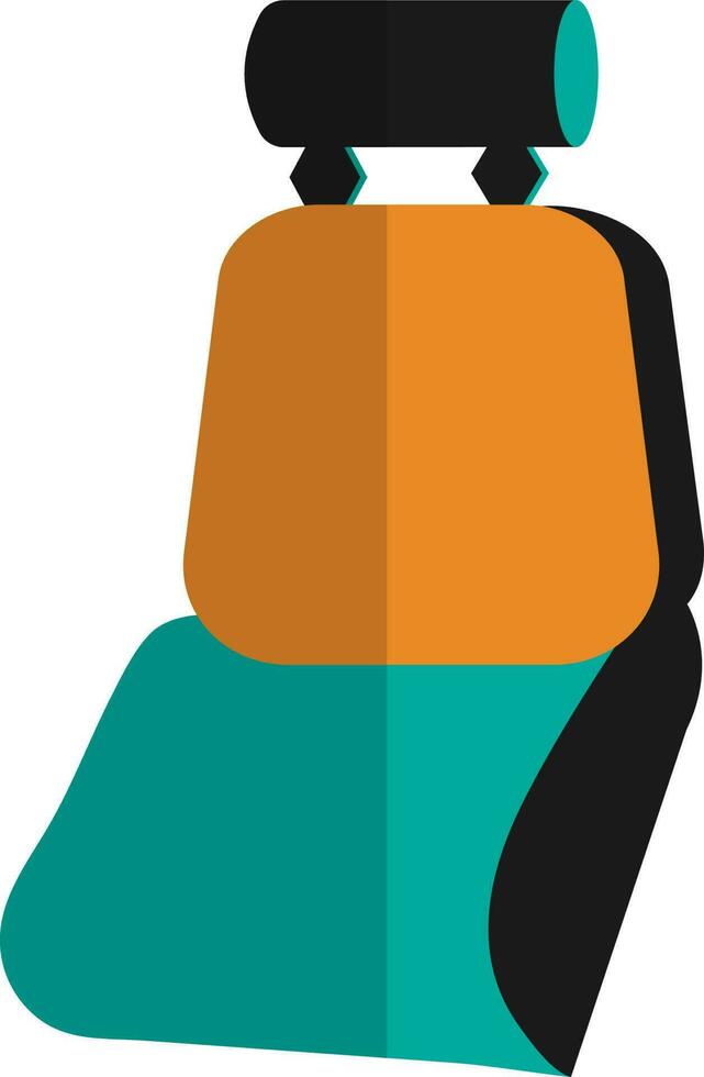 plano estilo auto asiento icono. vector