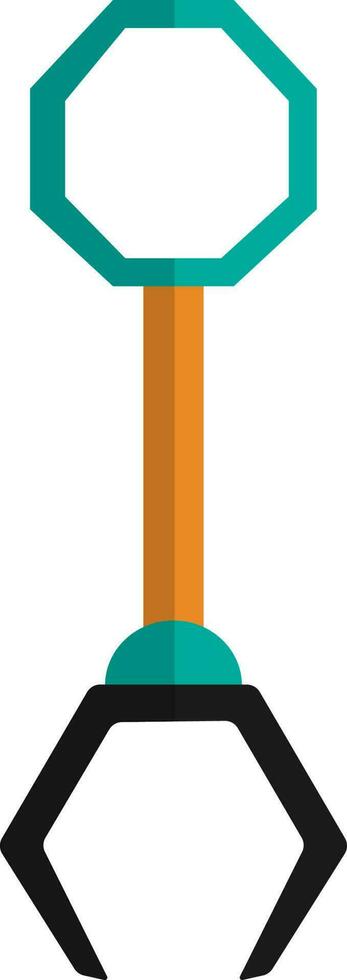 Illustration of a wrench in flat styel. vector