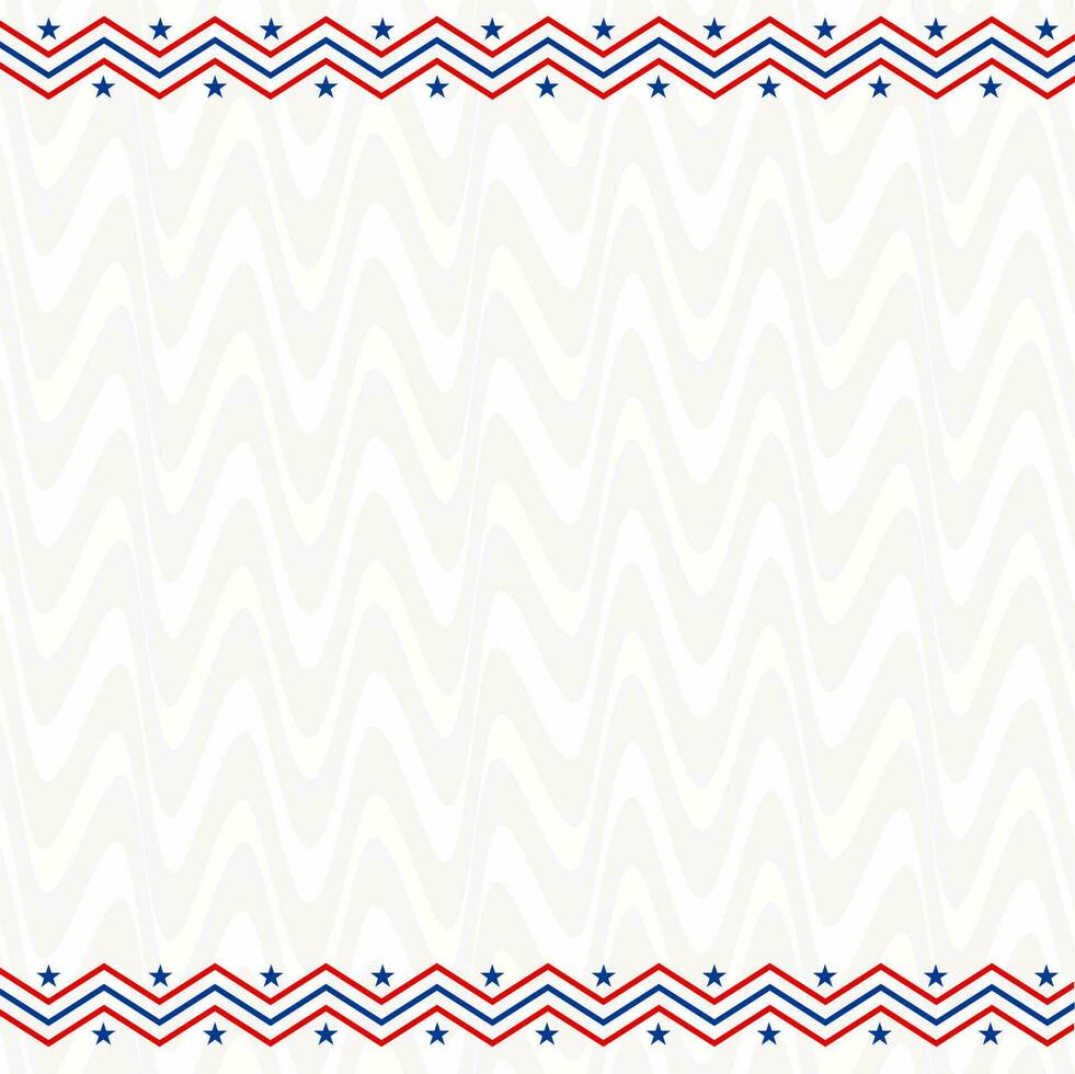 Stripes and stars border decorated background. vector