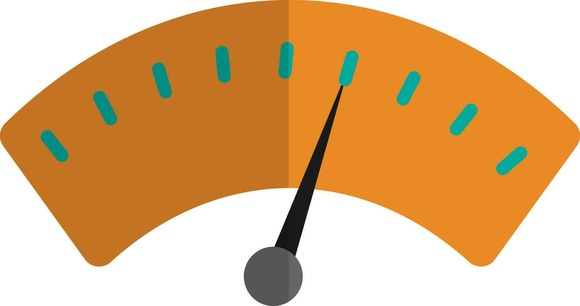 Flat style speedometer on white background. vector