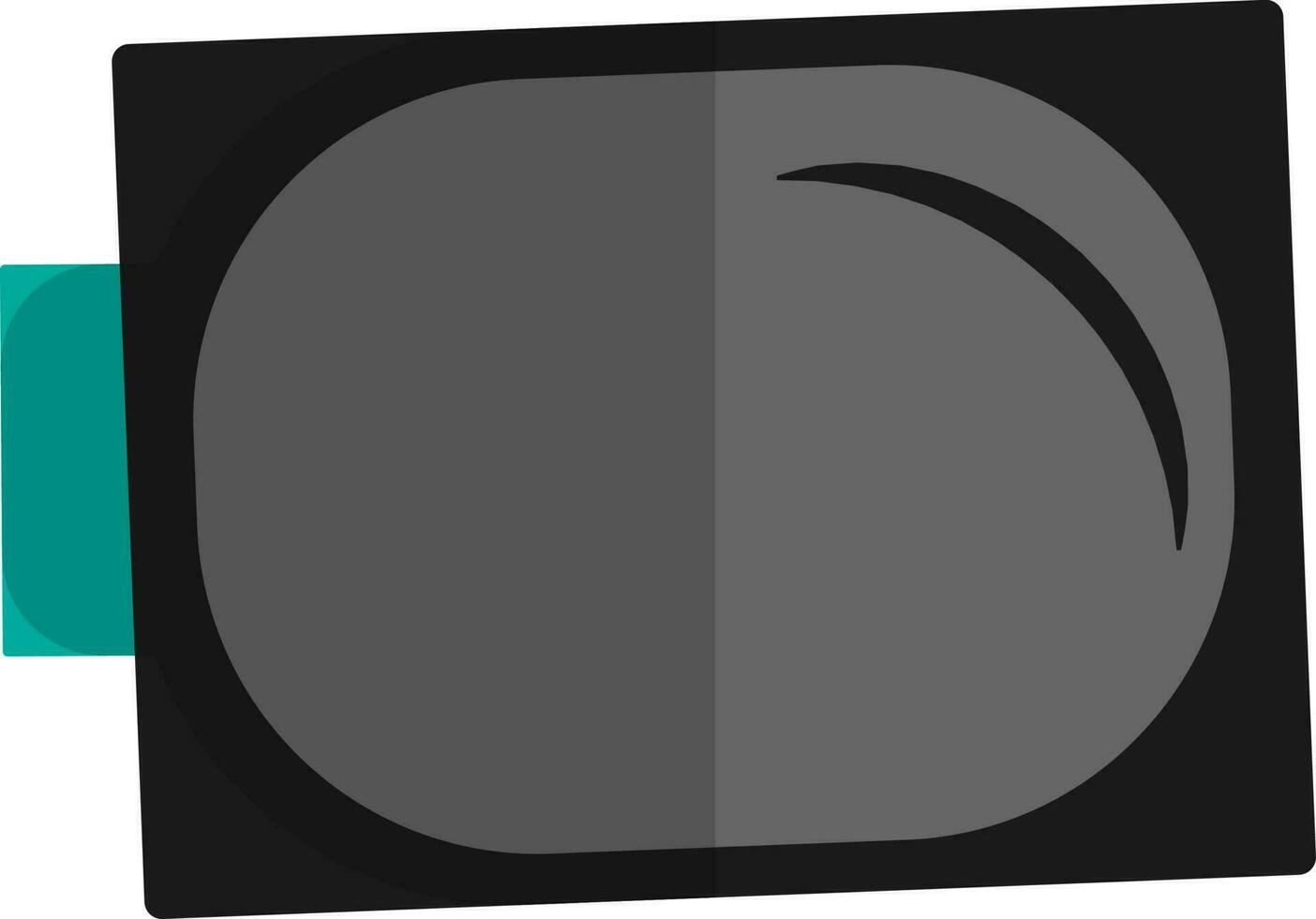 Illustration of a side mirror icon. vector