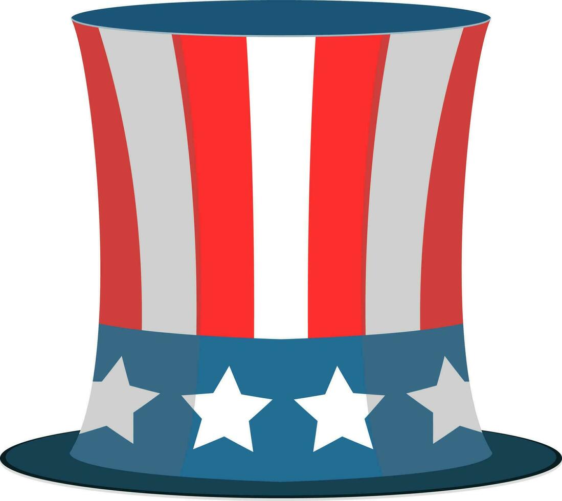 Illustration of Uncle Sam's Hat. vector