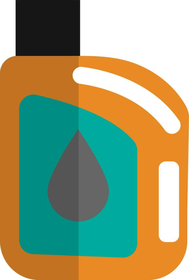 Isolated closed oil jerrycan in flat style. vector