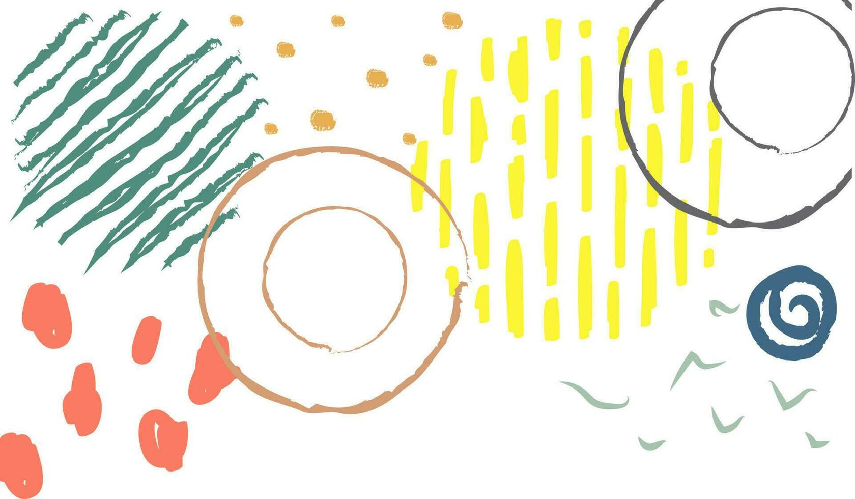 Abstract hand drawn elements set. vector