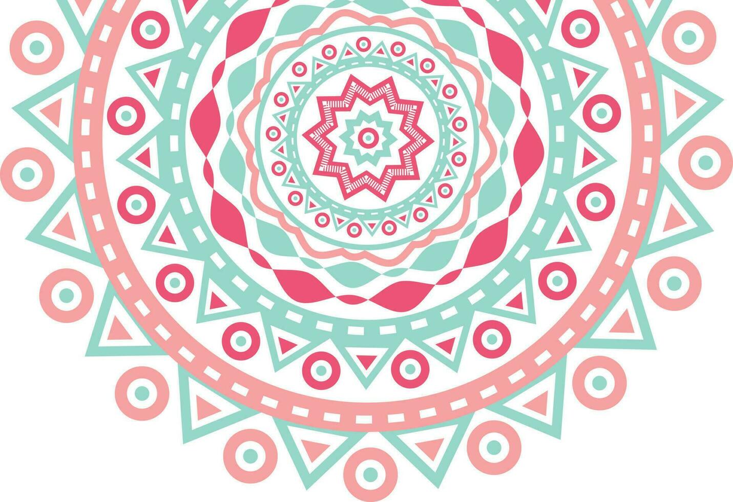 decorativo mandala diseño en pastel colores. vector