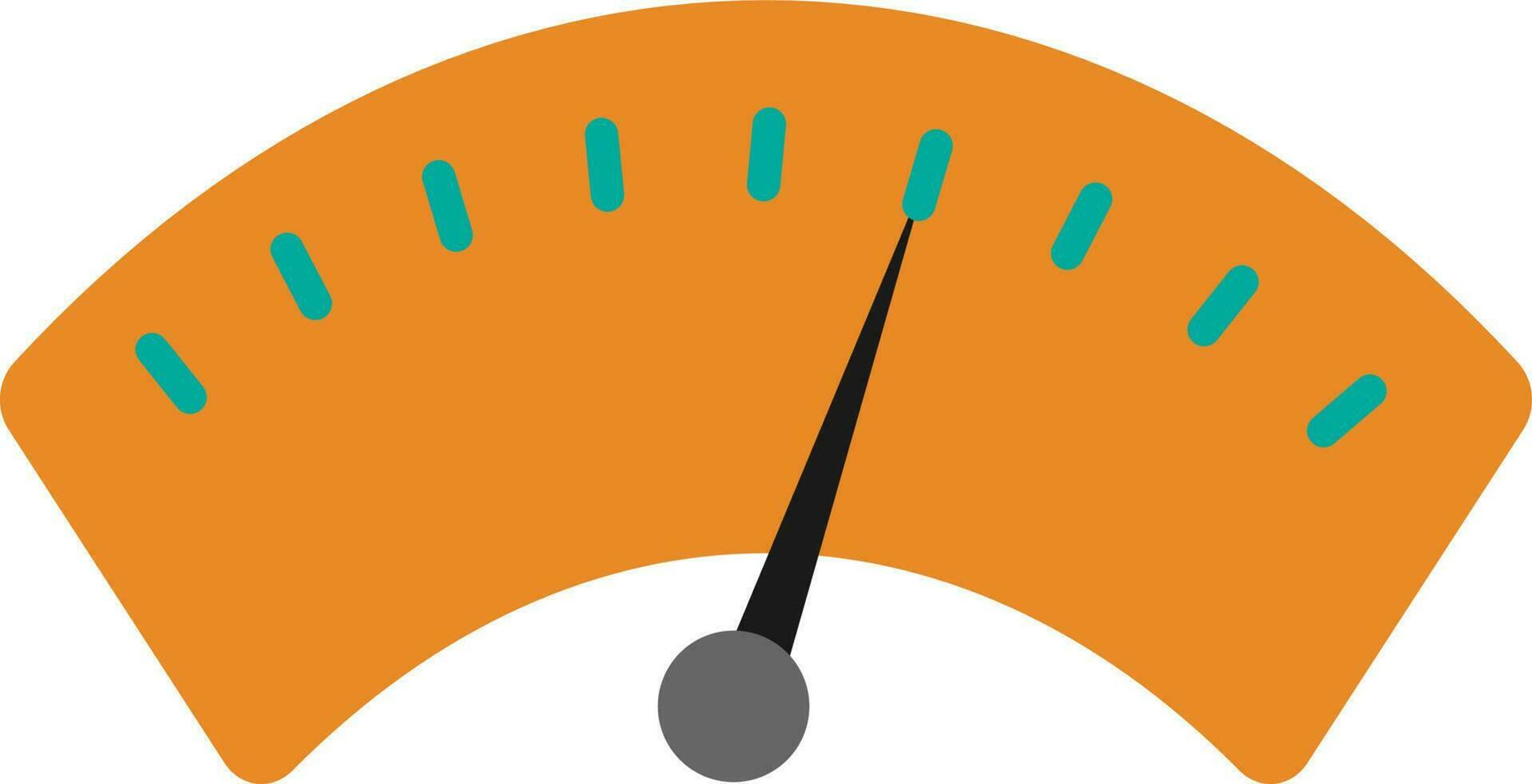 Orange speedometer on white background. vector