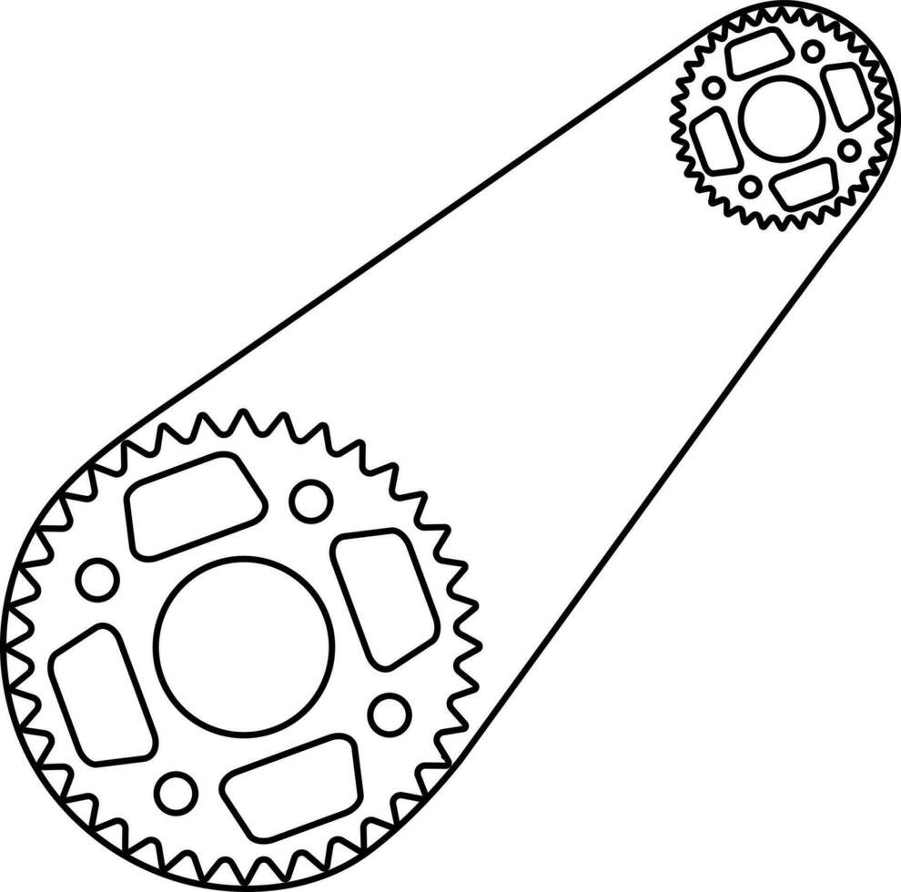 Flat style engine belt gear. 24284553 Vector Art at Vecteezy