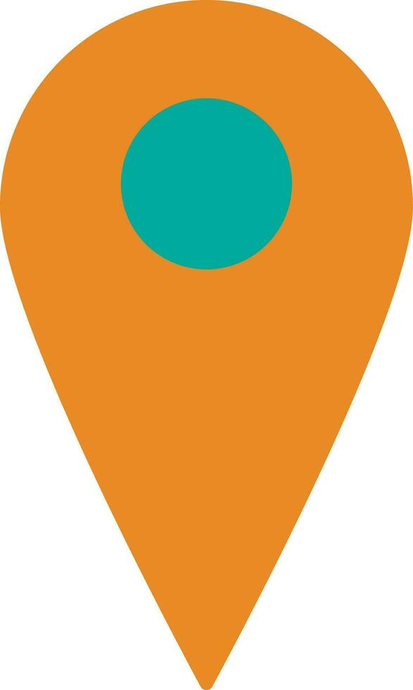 Blank map pointer in orange and green color. vector