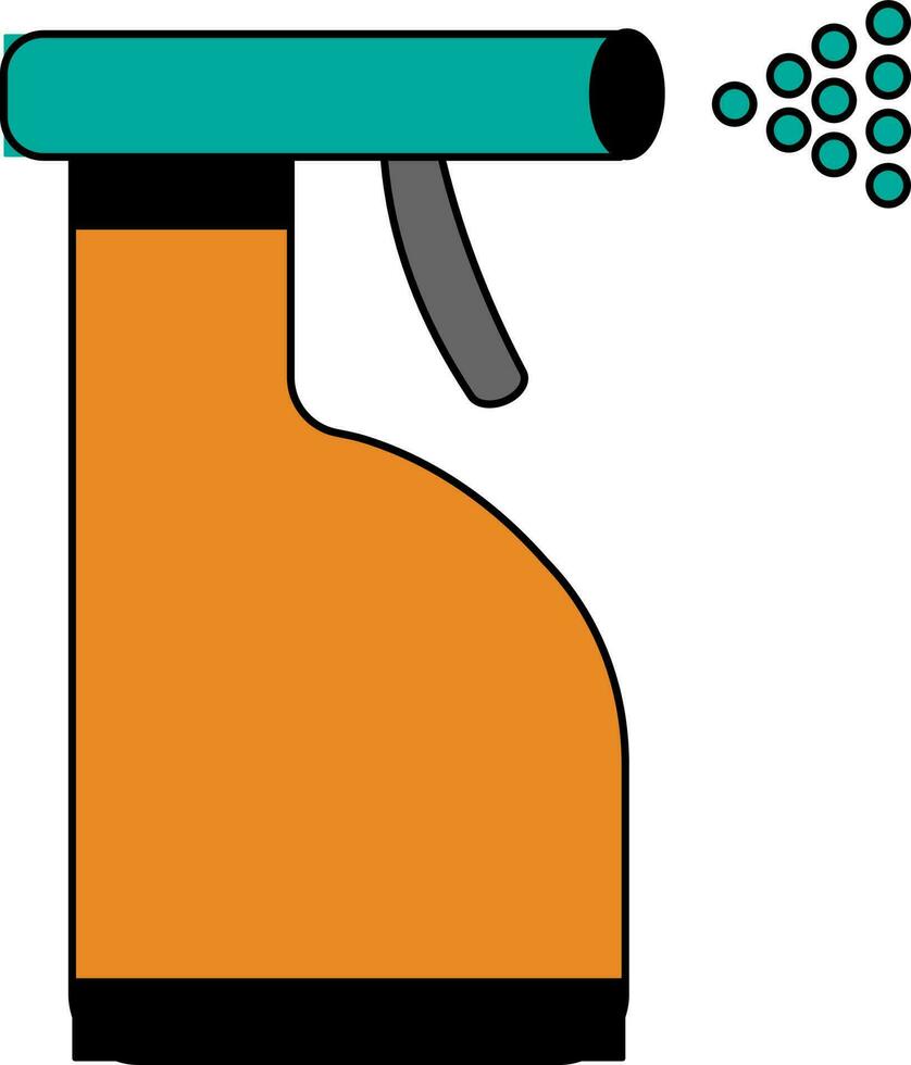 ágil botella en naranja y verde color. vector