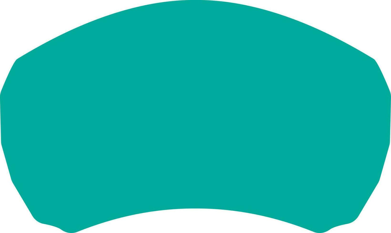 Green windshield on white background. vector
