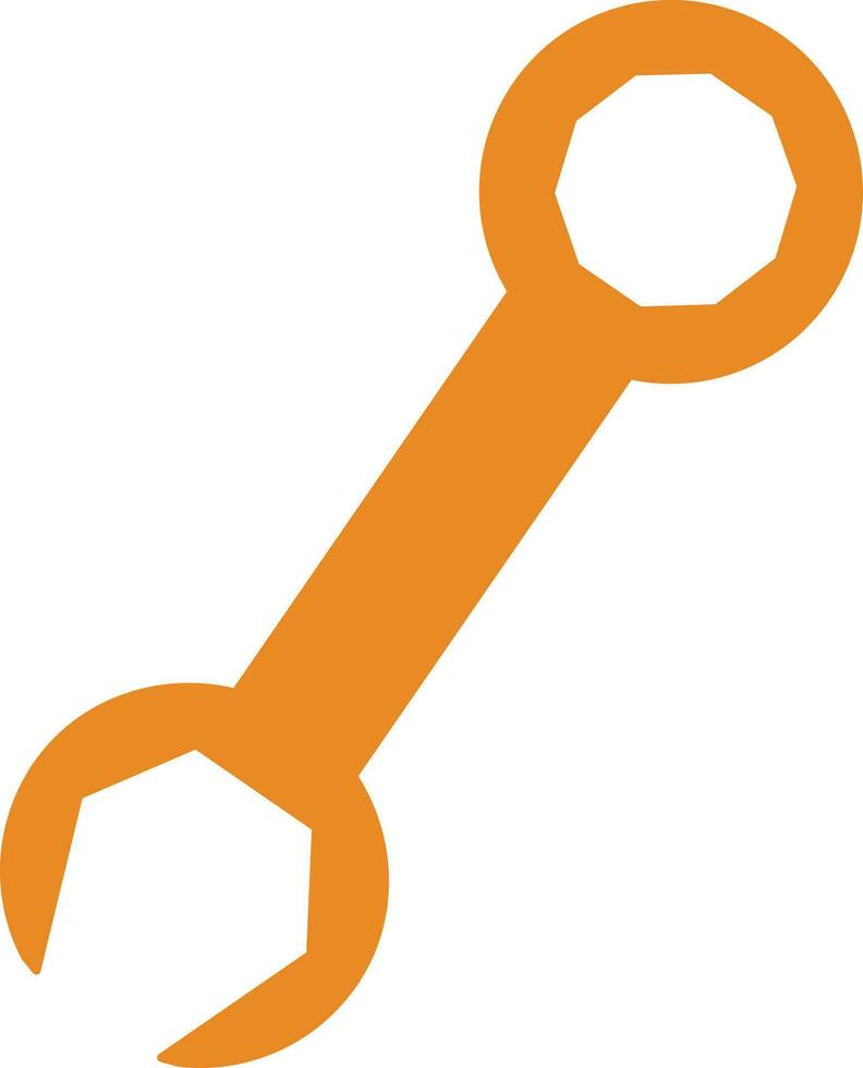 naranja llave inglesa en blanco antecedentes. vector