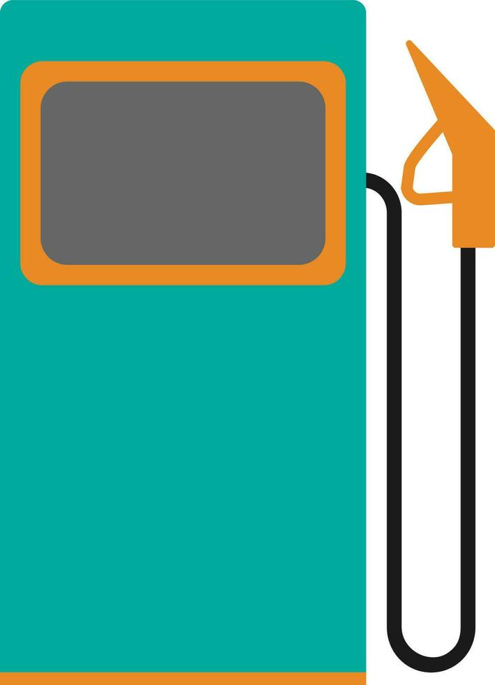 Colorful gas station in flat style. vector