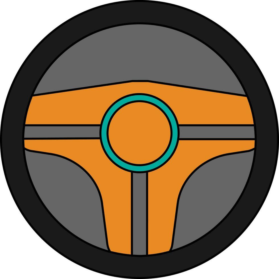 Colorful steering wheel. vector