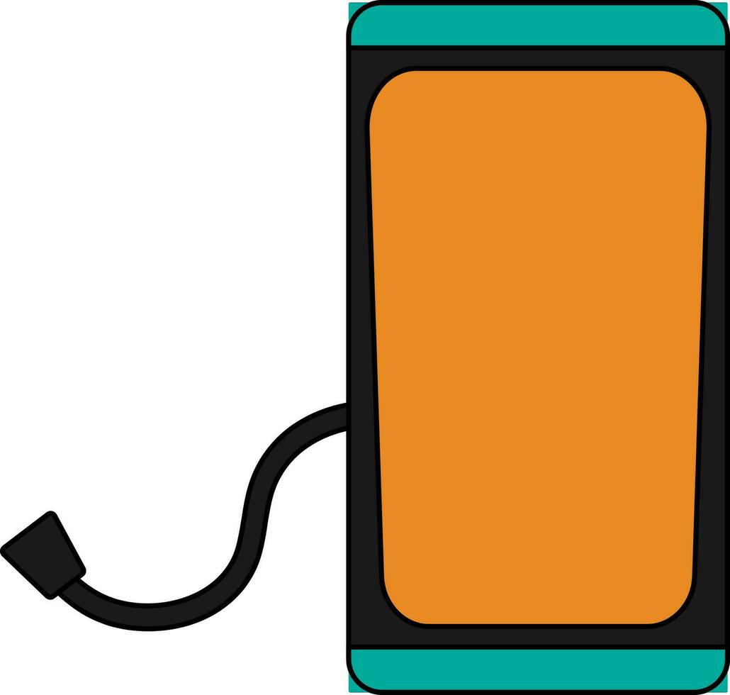 Gas fuel made by orange and black, green color. vector