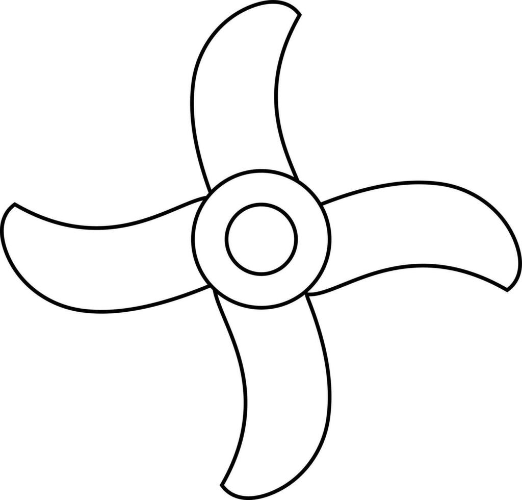 Flat style fan icon. vector