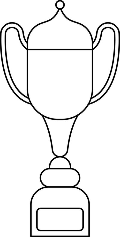 Trophy cup award in flat style. vector