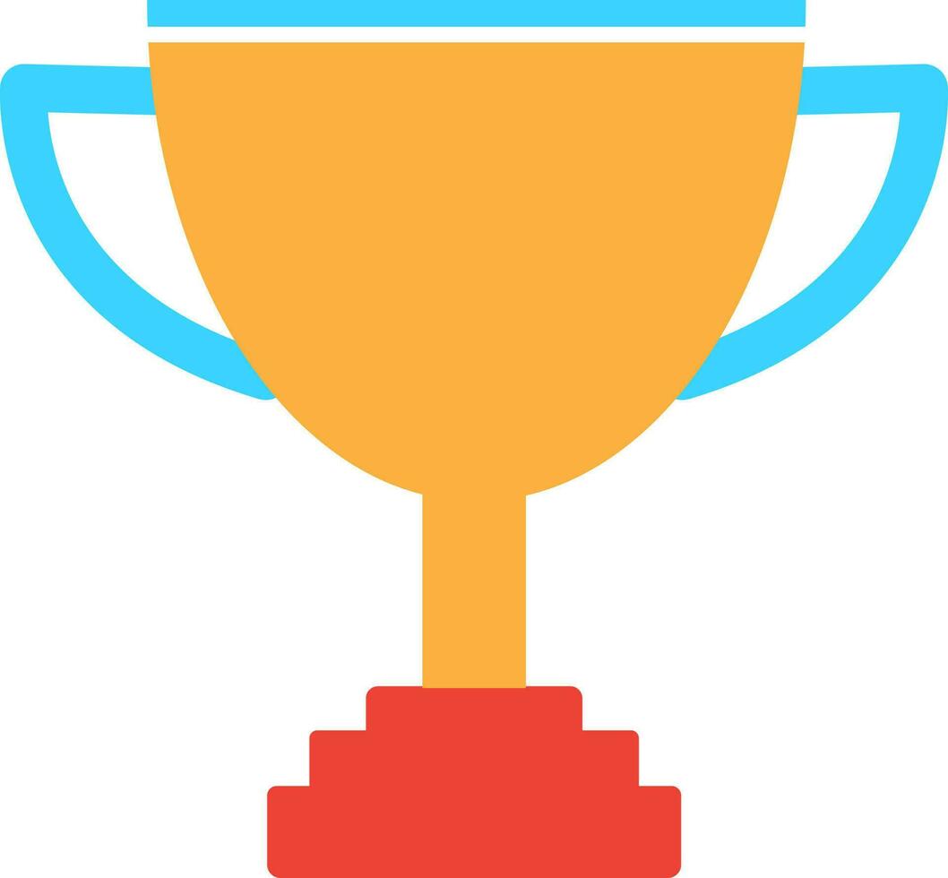 Trophy cup award in flat style. vector