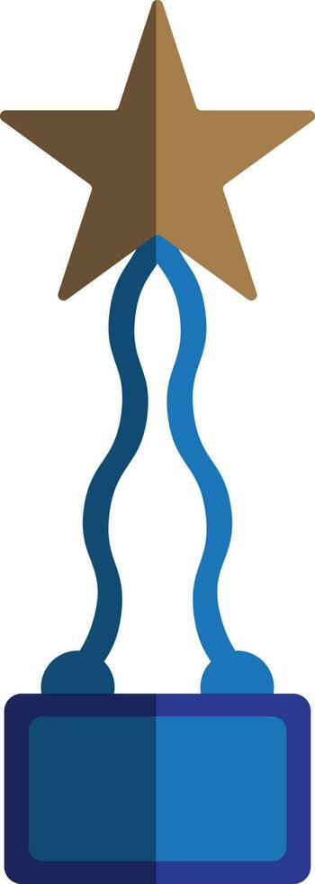 estrella con trofeo premio en sombra forma. vector