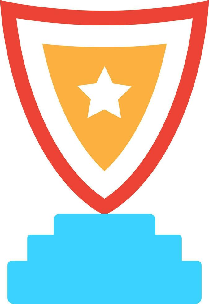 estrella decorado proteger trofeo otorgar. vector