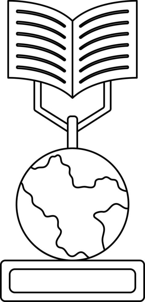 World globe award in flat style. vector