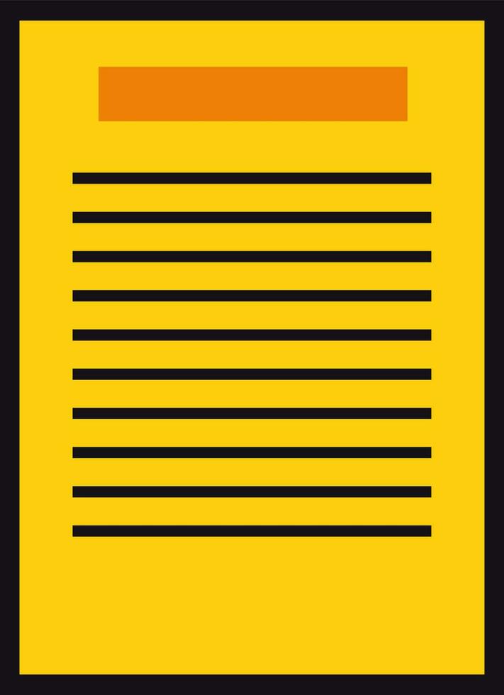 Blank certificate in yellow and black color. vector