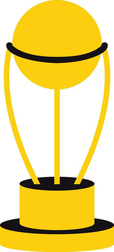 Yellow football trophy award. vector