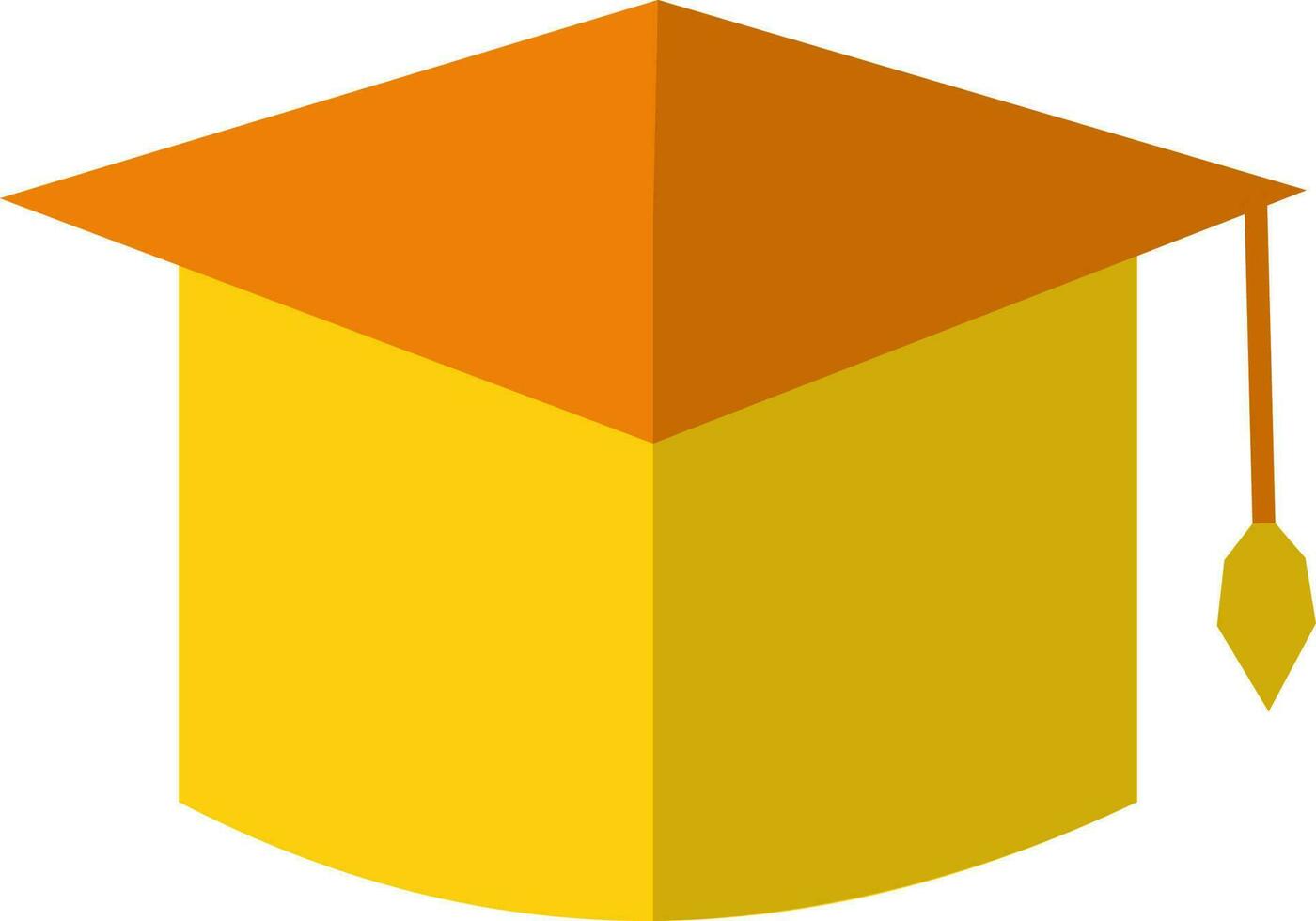 Orange and yellow motarboard. vector