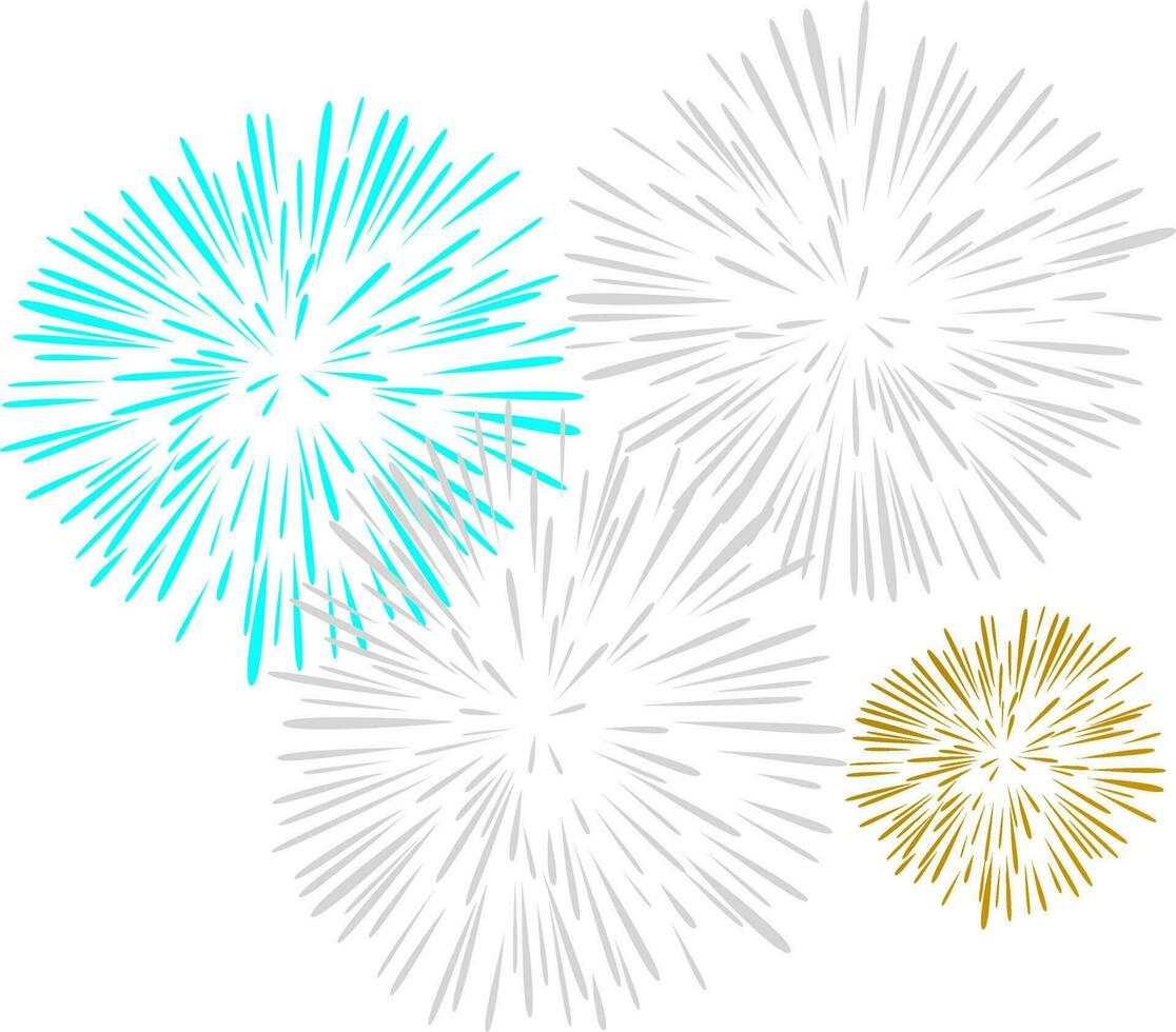 ilustración de Fuegos artificiales explosión. vector