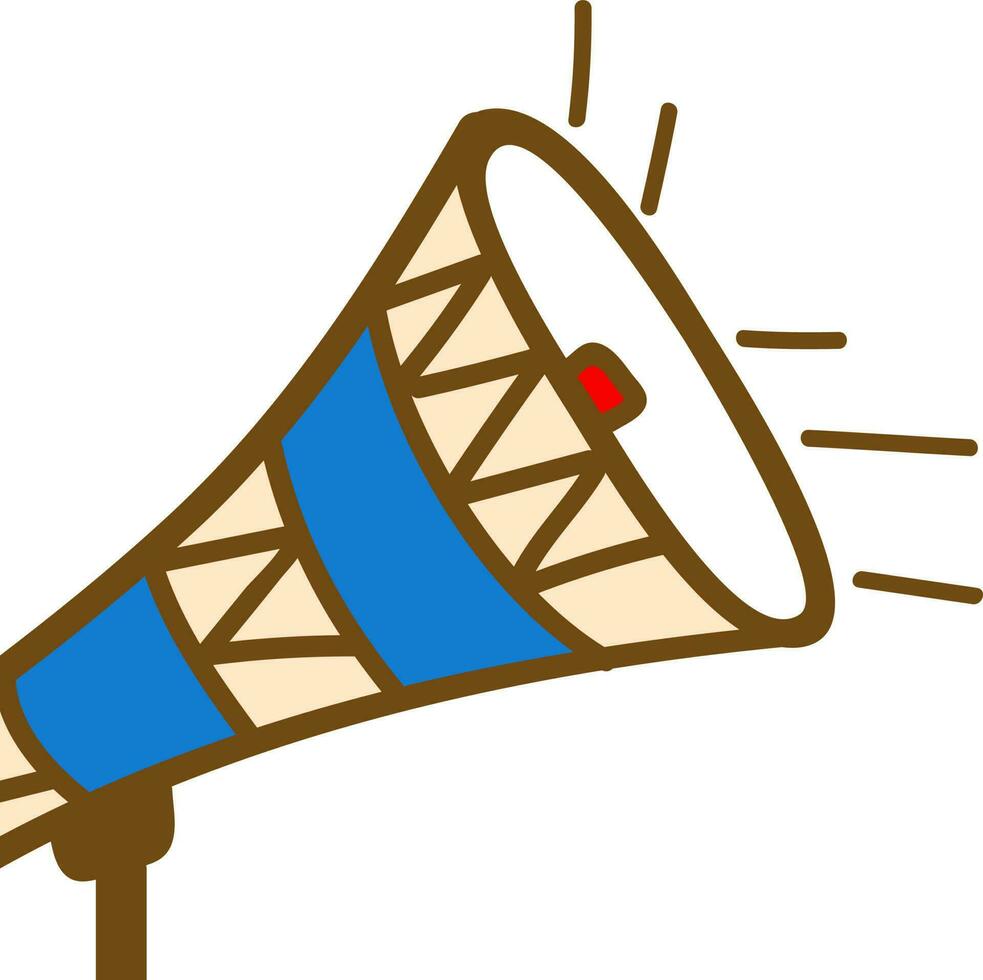 Illustration of a megaphone. vector