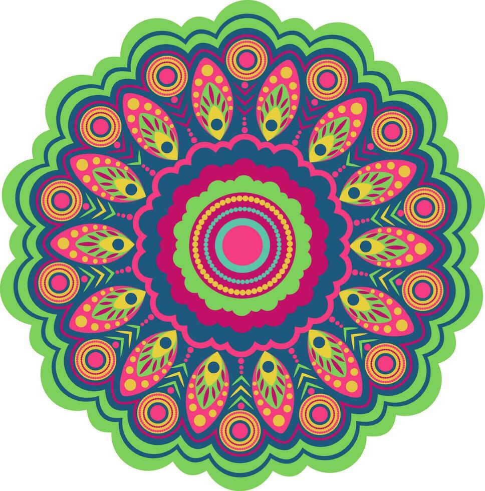 vistoso artístico foral mandala diseño. vector