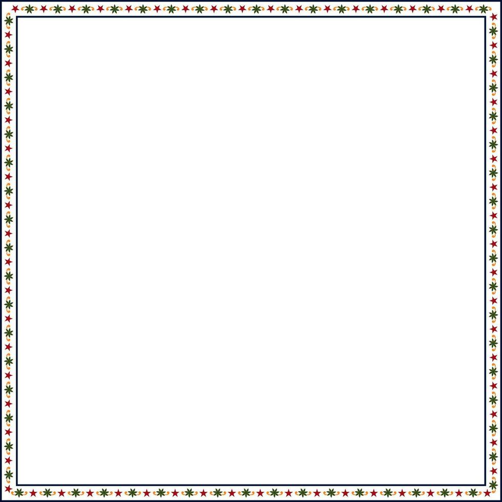Square shaped frame with stars border. vector