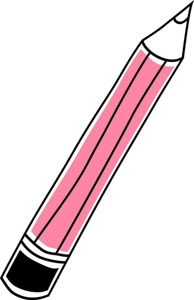 Flat style icon of a pencil. vector