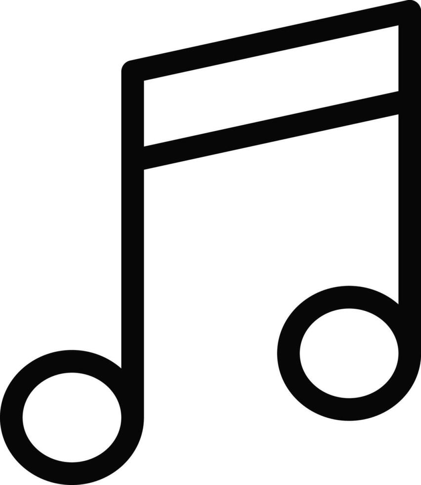 Music beam note in flat style. vector