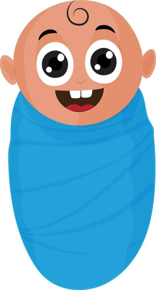 Cartoon character of a cute baby. vector