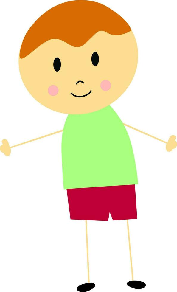 Cartoon character of a small boy. vector