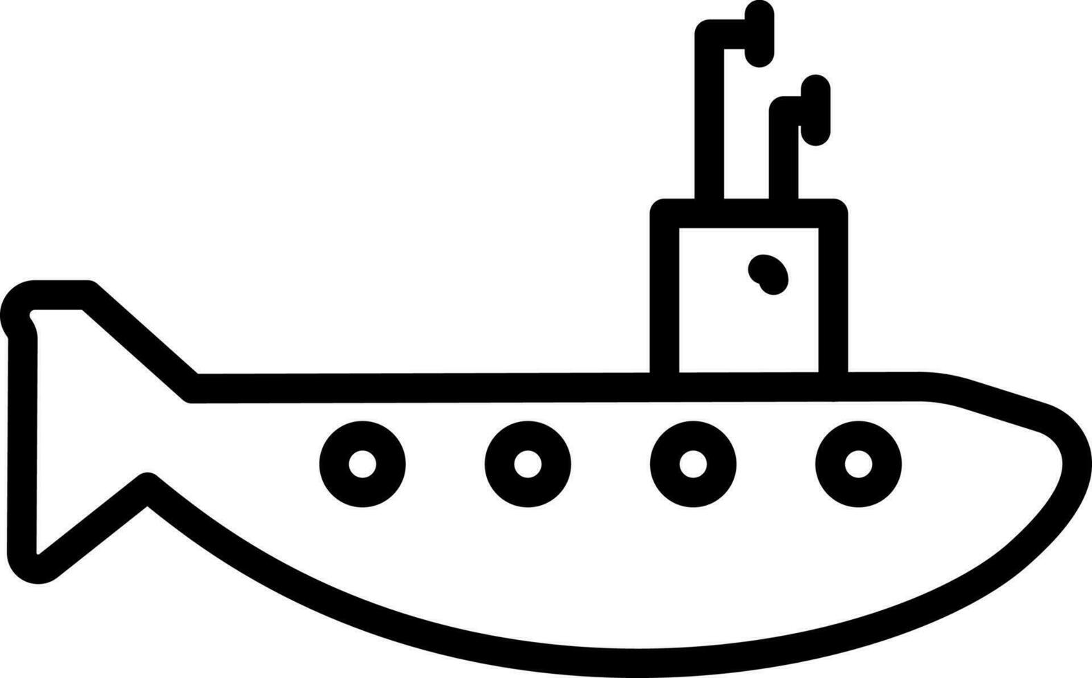 Ship toy icon or symbol in line art. vector