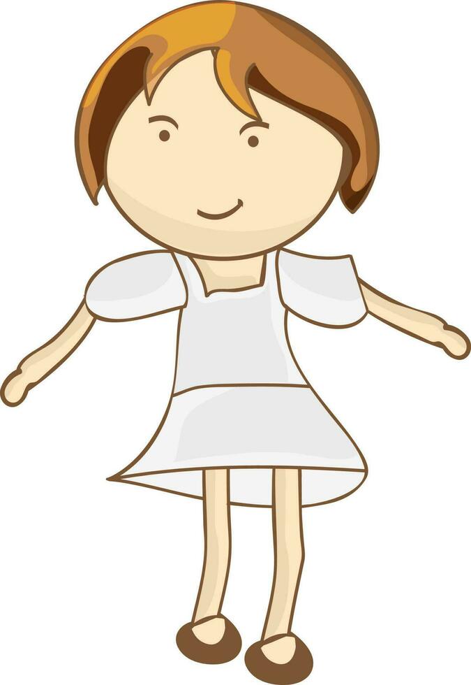 Cartoon character of a girl. vector