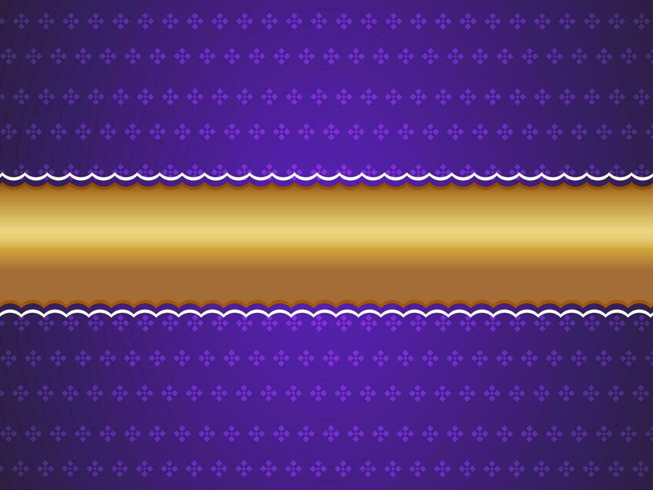 Glossy golden stripe on purple floral seamless abstarct pattern background. vector