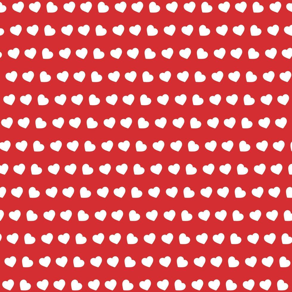 White heart shape seamless pattern abstract red color background. vector