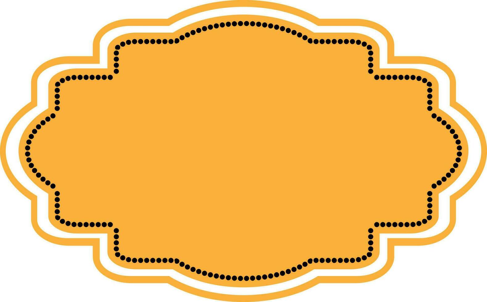 Blank sticker, tag or label design. vector