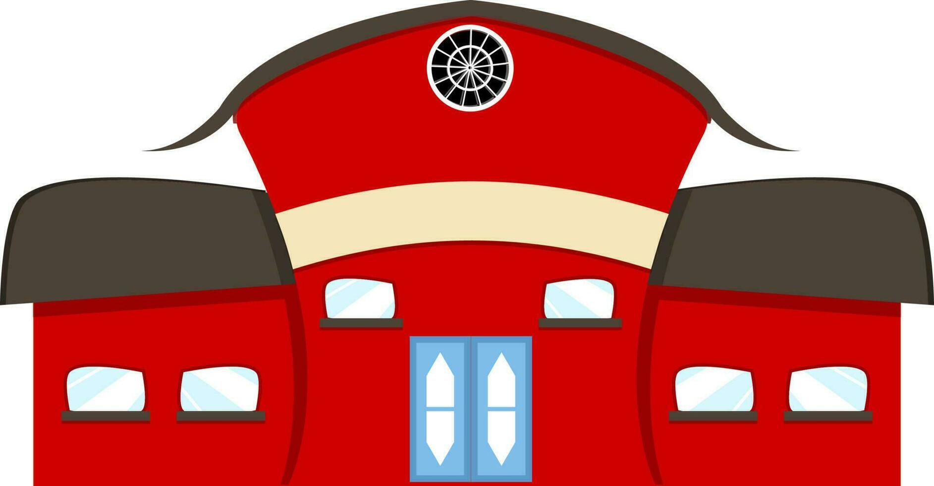 Flat illustration of a school icon. vector