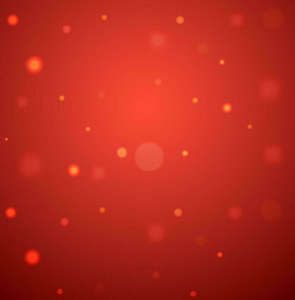 Shiny red bokeh effect background. vector