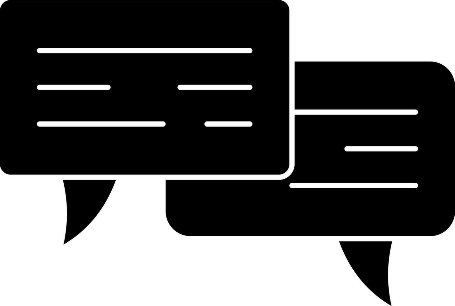 Chat icon or symbol in glyph style. vector