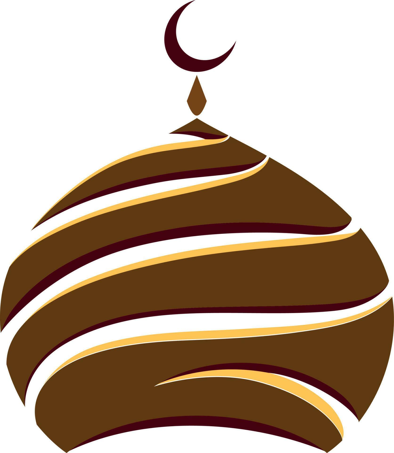 Creative illustration of brown Mosque Dome. 24285316 Vector Art at Vecteezy